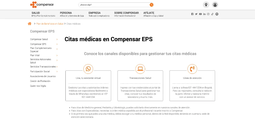 web compensar